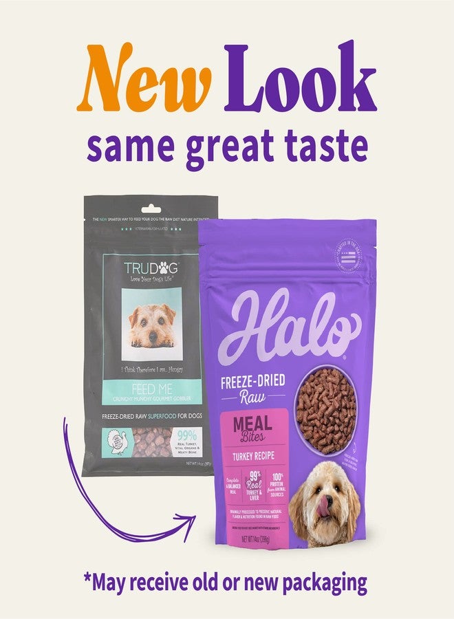Halo Freeze Dried Raw Dog Food, Turkey Recipe, 100% Protein Source, Real Meat for Natural Energy, Meal Bites, 14 Oz Bag - Image 2