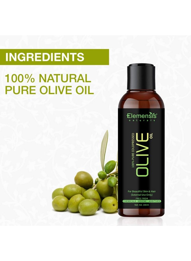 Elemensis Naturals - Pure And Natural Cold Pressed Olive Oil For Hair And Skin 100Ml - Image 1