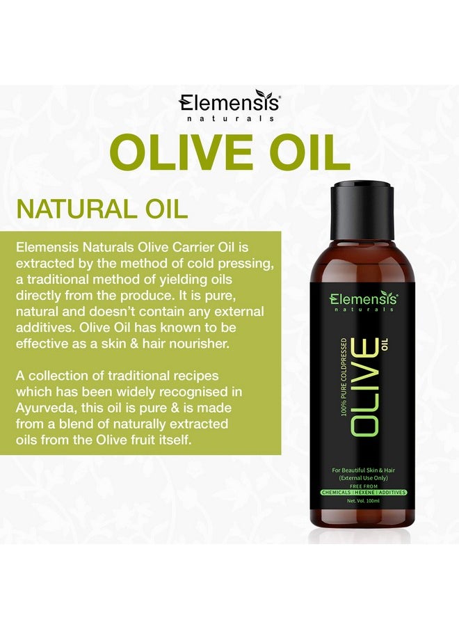 Elemensis Naturals - Pure And Natural Cold Pressed Olive Oil For Hair And Skin 100Ml - Image 1