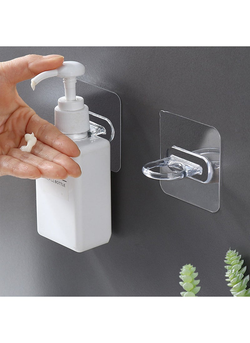 1 x 5 pcs Seamless Adhesive Hooks Set for Bathroom Kitchen 6x 6 ring hook