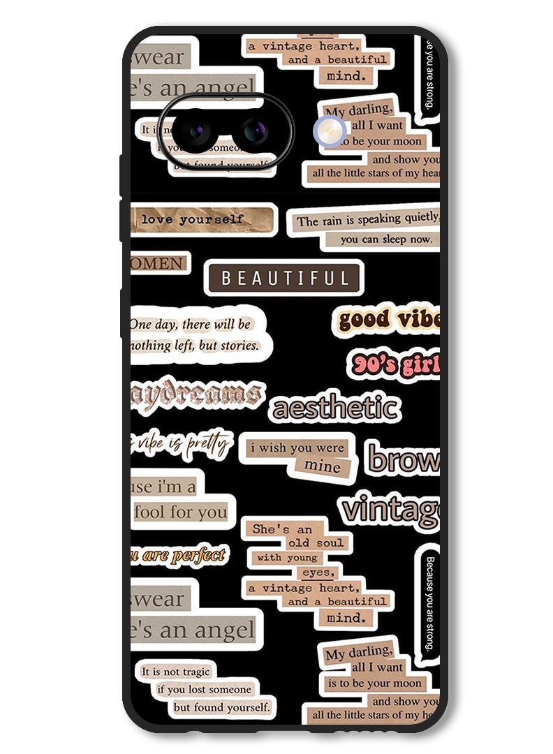 Theodor Case Compatible with Google Pixel 9A Protection Shockproof Bumper Cover Beautiful Quote - Image 1