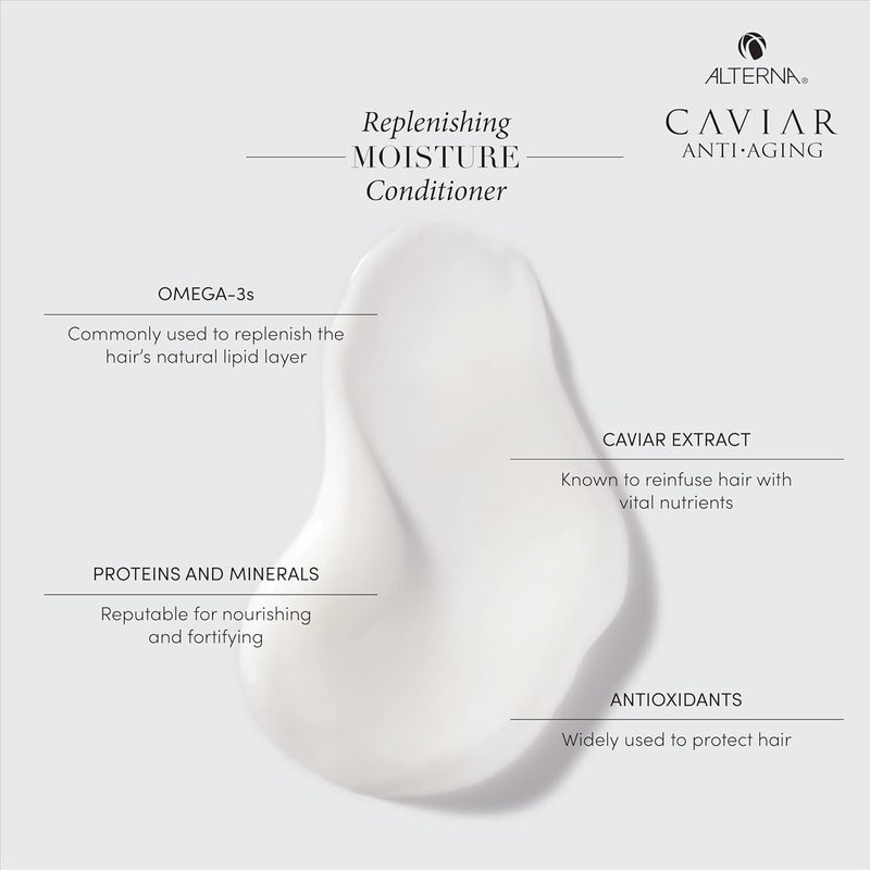 Alterna Caviar Anti-Aging Replenishing Moisture Shampoo and Conditioner Set, For Dry, Brittle Hair, Protects, Restores and Hydrates, Sulfate Free - Image 5