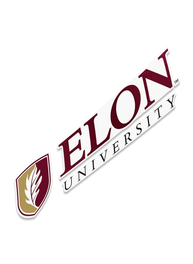Desert Cactus Elon University Phoenix Name Logo Vinyl Decal Laptop Water Bottle Car Scrapbook (8 Inch Sticker) - Image 1