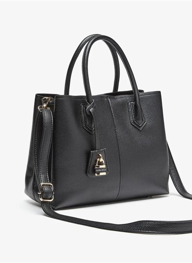 فلورا بيلا من شو إكسبرس Solid Tote Bag with Double Handle and Lock Accent