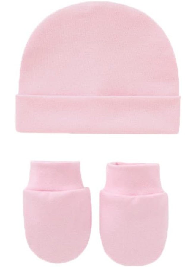 ‌6-Piece Newborn Hat & Anti-Scratch Mitten Set – 100% Cotton for 0-3 Months Baby Boys & Girls - Image 3