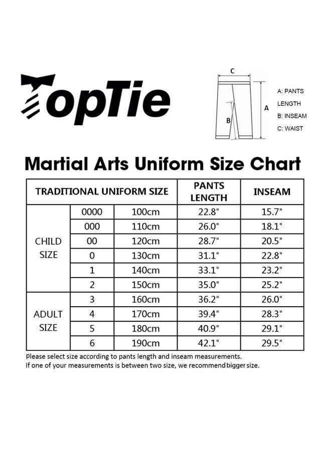 TopTie Adult Kids Karate Pants Martial Arts Student Karate Gi Pants, White, 3 - Image 3