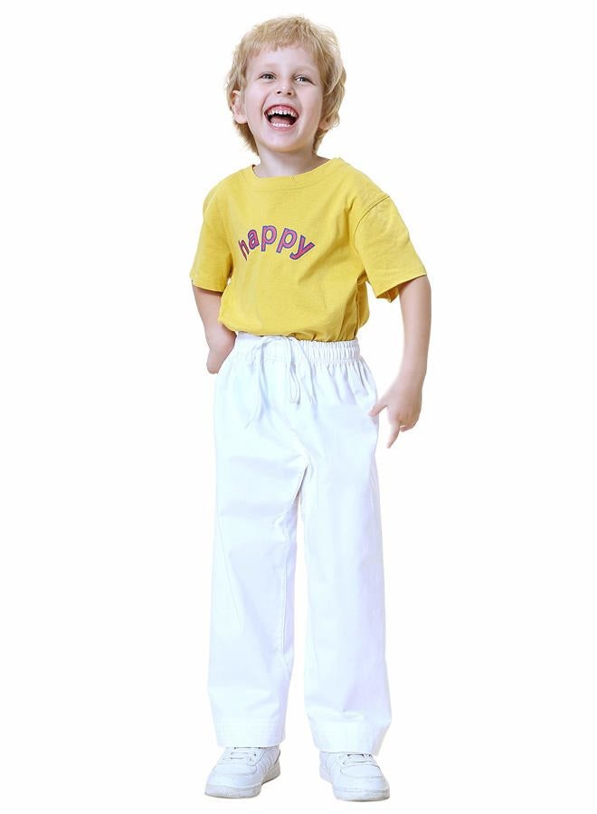 TopTie Adult Kids Karate Pants Martial Arts Student Karate Gi Pants, White, 3 - Image 2