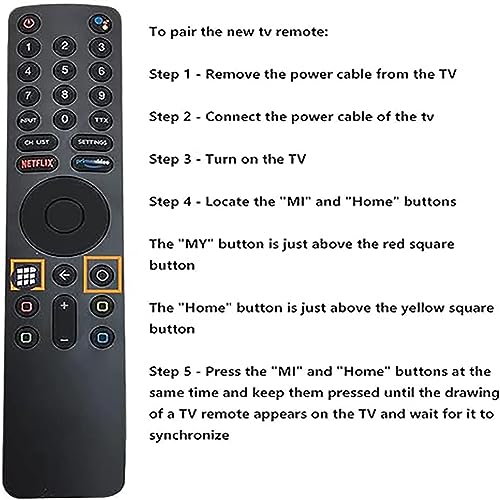 Lelukee Universal Remote Control for Xiaomi Mi TV 4S 4A Smart TV, Replacement Remote Control for Xiaomi Mi 4S 4A Smart TV with Bluetooth and Voice Control - Image 4
