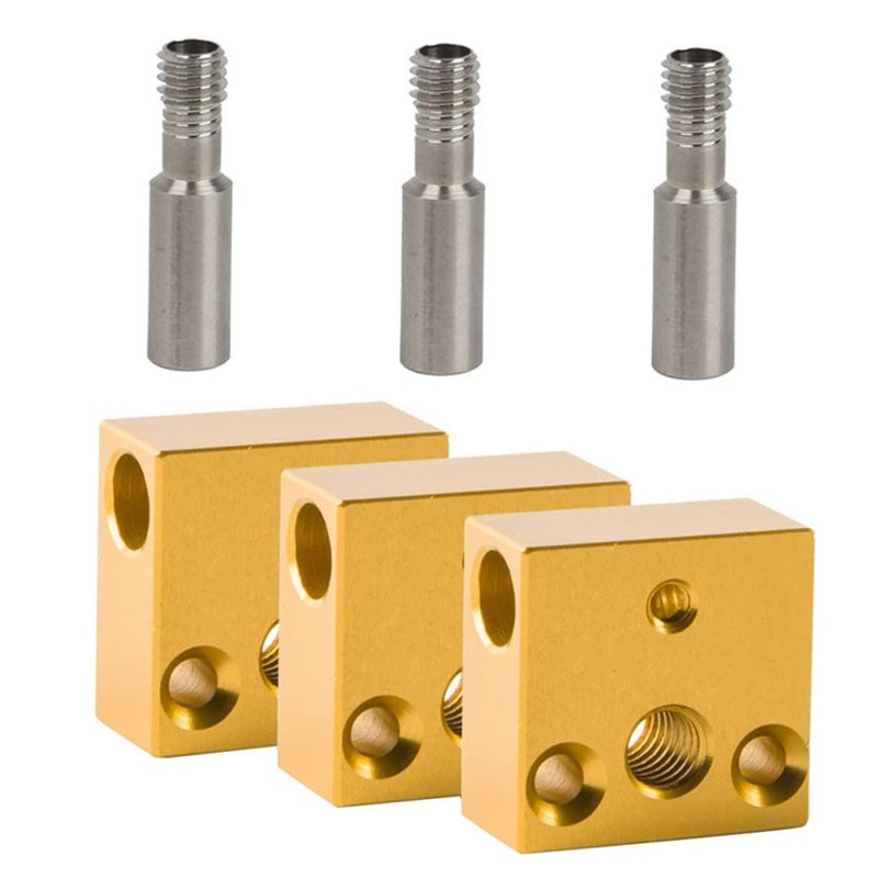 3D Printer Heater Block Aluminum Stainless Steel Throat Tube High Temperature Resistant Accessories - Image 2
