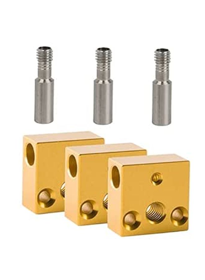 3D Printer Heater Block Aluminum Stainless Steel Throat Tube High Temperature Resistant Accessories - Image 1
