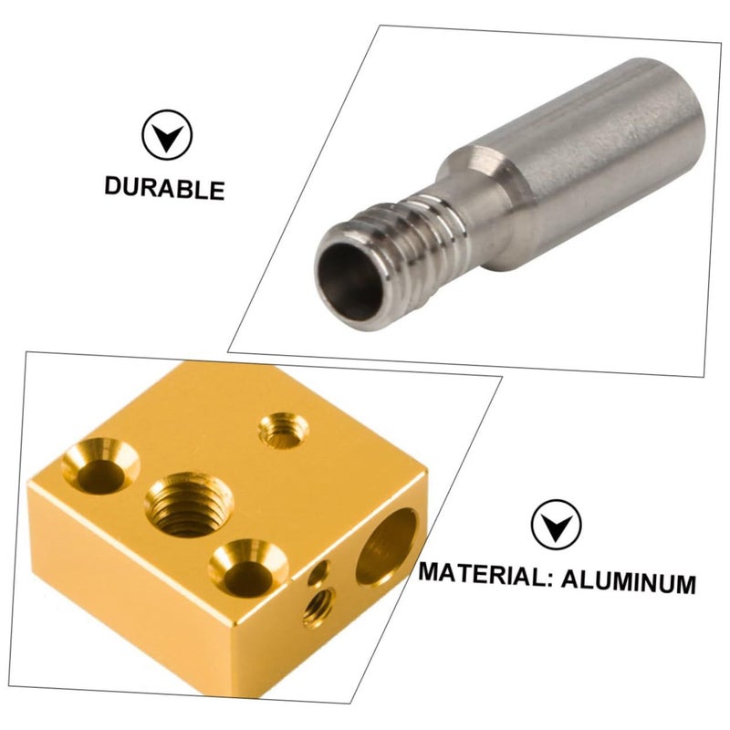 3D Printer Heater Block Aluminum Stainless Steel Throat Tube High Temperature Resistant Accessories - Image 4