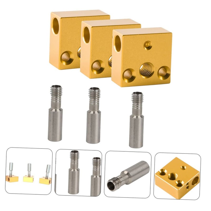 3D Printer Heater Block Aluminum Stainless Steel Throat Tube High Temperature Resistant Accessories - Image 3