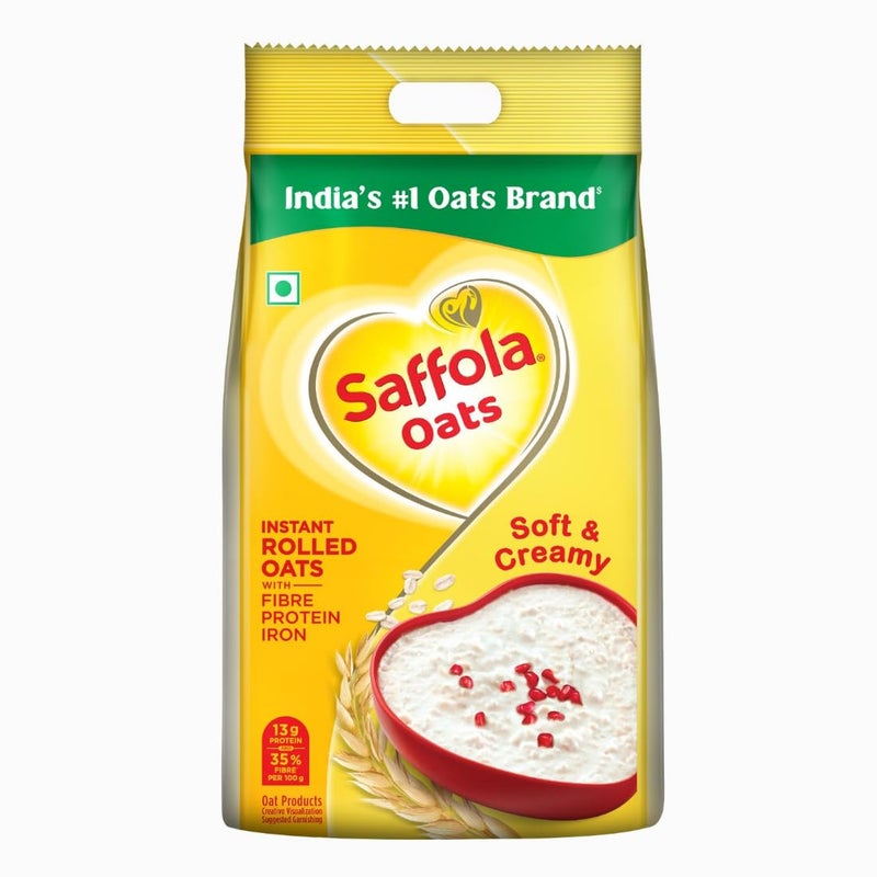 Saffola Oats 2kg Instant Rolled Soft & Creamy Power of Protein, Iron & Fibre Nutritious grain - Image 1