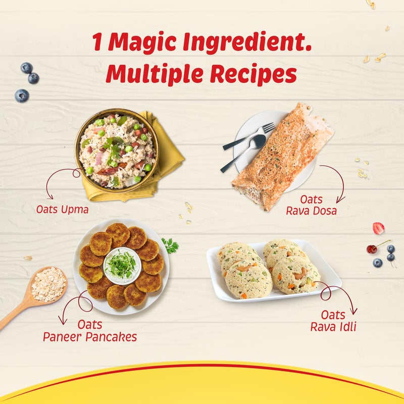 Saffola Oats 2kg Instant Rolled Soft & Creamy Power of Protein, Iron & Fibre Nutritious grain - Image 4