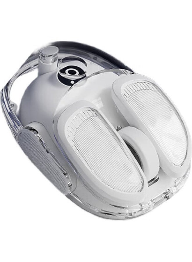 Eweadn Q9 Potato Wireless Bluetooth Dual-Mode Transparent Mouse, Rechargeable Gaming Mouse For Pc And Laptop, Low-Profile, Lightweight, Rgb Lighting Effects, Moon White - Image 2