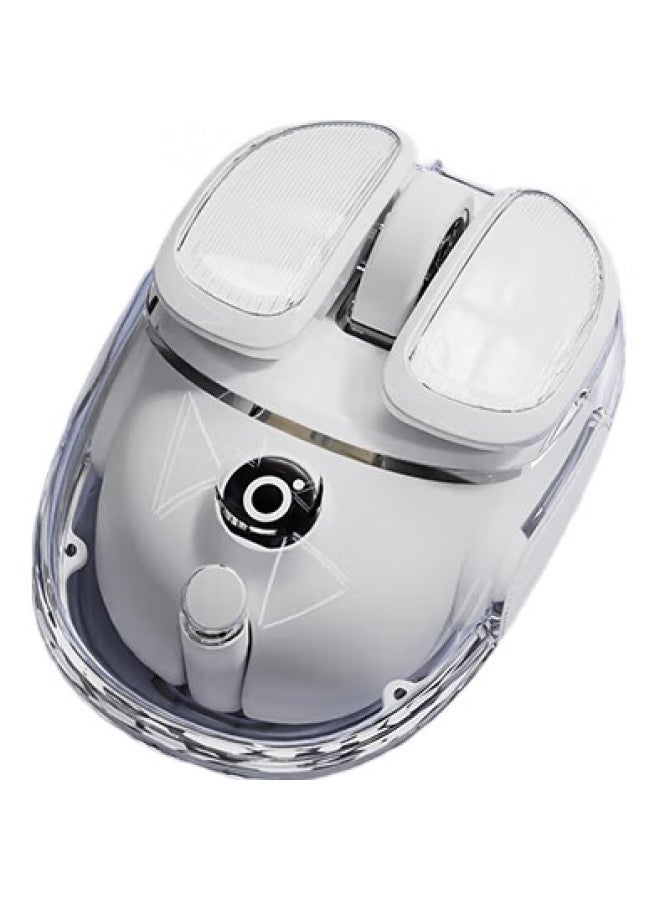 Eweadn Q9 Potato Wireless Bluetooth Dual-Mode Transparent Mouse, Rechargeable Gaming Mouse For Pc And Laptop, Low-Profile, Lightweight, Rgb Lighting Effects, Moon White - Image 3