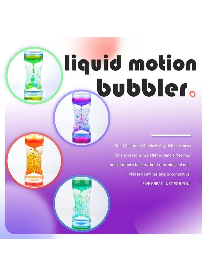 SIMXEN Liquid Motion Bubbler Timer Pack of 2 Hourglass Liquid Bubbler Sensory Toys ADHD Fidget Toy Anxiety Autism Toys Calm Relaxing Desk Toys - Image 4