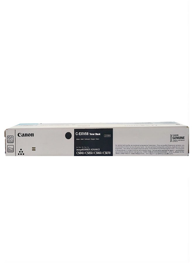Canon C-EXV58BK Toner Cartridge, 71000 Pages Yield, Black | 3763C002 Black - Image 1