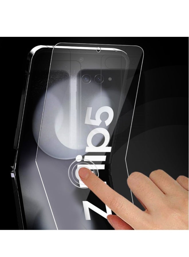 DUSALA Samsung Galaxy Z Flip 5 Screen Protcetor Scratch and Shatter Resistant Anti Bubble Glass - Image 5
