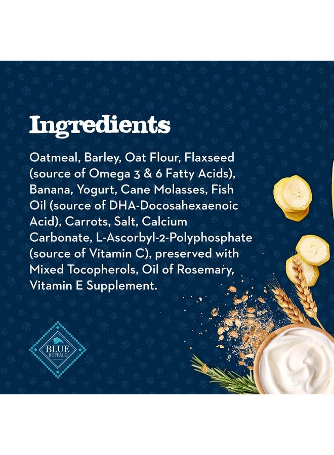 بلو بافلو بسكويت Blue Buffalo Baby BLUE المقرمش مع حمض الدوكوساهيكسانويك، مكافآت الكلاب المقرمشة للجراء، مصنوعة من مكونات طبيعية، دقيق الشوفان والموز، كيس 8 أونصات - Image 3