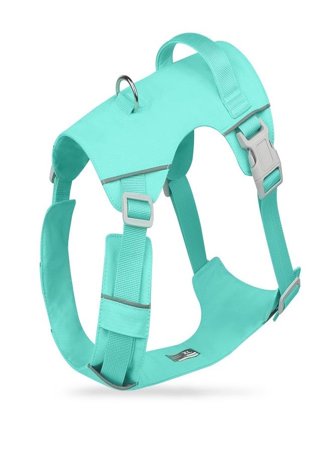 مايل هاي لايف سرج كلاب Mile High Life بدون شد مع شريط عاكس، سرج خفيف الوزن قابل للتعديل وسهل الارتداء للكلاب الصغيرة والمتوسطة والكبيرة للمشي والجري والتدريب (أخضر، مقاس الصدر L 21-28 بوصة) - Image 3