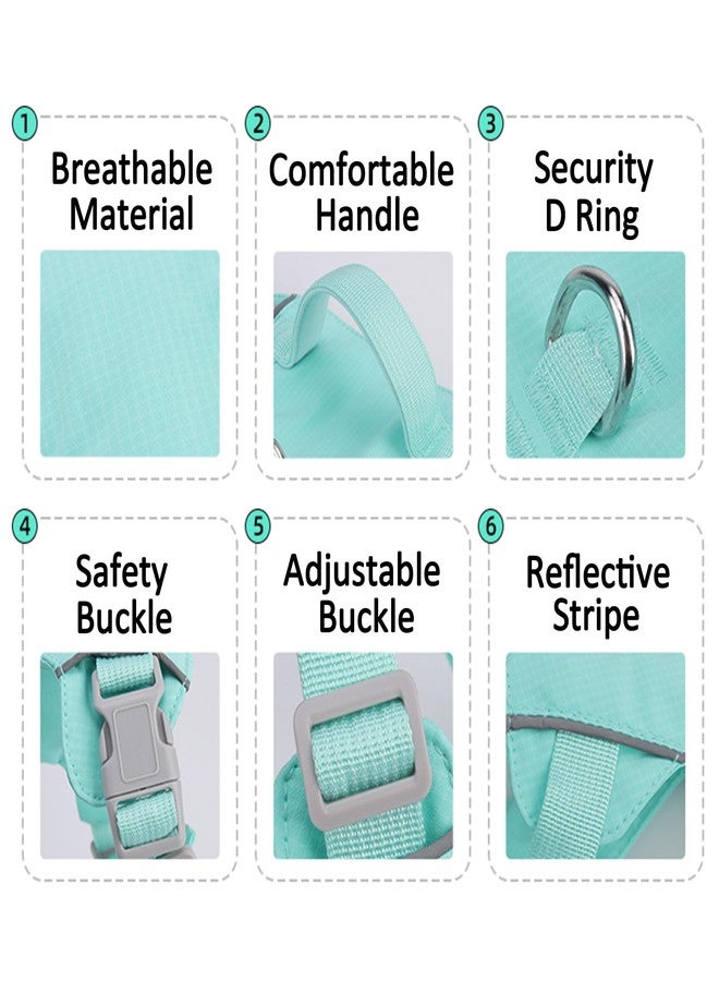 مايل هاي لايف سرج كلاب Mile High Life بدون شد مع شريط عاكس، سرج خفيف الوزن قابل للتعديل وسهل الارتداء للكلاب الصغيرة والمتوسطة والكبيرة للمشي والجري والتدريب (أخضر، مقاس الصدر L 21-28 بوصة) - Image 5