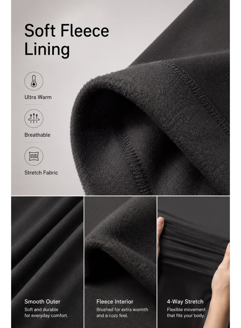 Women’s Thermal Wear Set Stretch Fleece Lined Long Sleeve Top & Pants for Cold Weather - Image 2