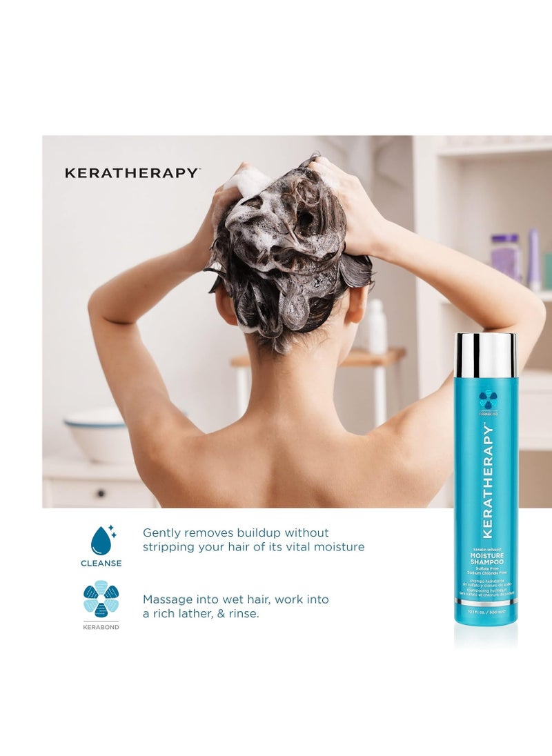 KERATHERAPY KERATHERAPY Keratin Infused Moisture Conditioner, 10.1 fl. oz., 300 ml - Hydrating & Moisturizing Conditioner for Dry or Damaged Hair with Collagen, Jojoba Oil, & Kerabond Technology - Sulfate Free  - Image 3