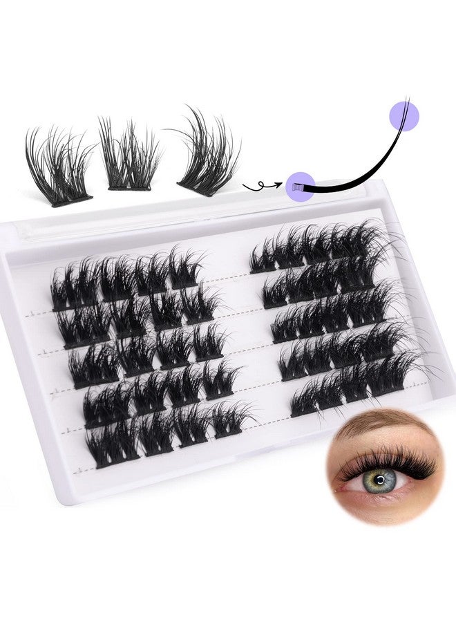 Alice Cluster Lashes Wispy Eyelash Extensions 3D Flat Diy Flat Lash Clusters Individual Faux Mink Lashes False Eyelashes Pack By Alice - Image 2