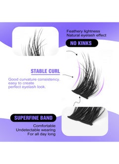 Alice Cluster Lashes Wispy Eyelash Extensions 3D Flat Diy Flat Lash Clusters Individual Faux Mink Lashes False Eyelashes Pack By Alice  - Image 3