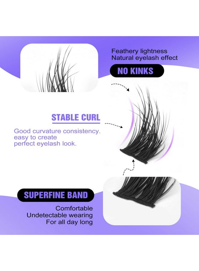 Alice Cluster Lashes Wispy Eyelash Extensions 3D Flat Diy Flat Lash Clusters Individual Faux Mink Lashes False Eyelashes Pack By Alice - Image 3