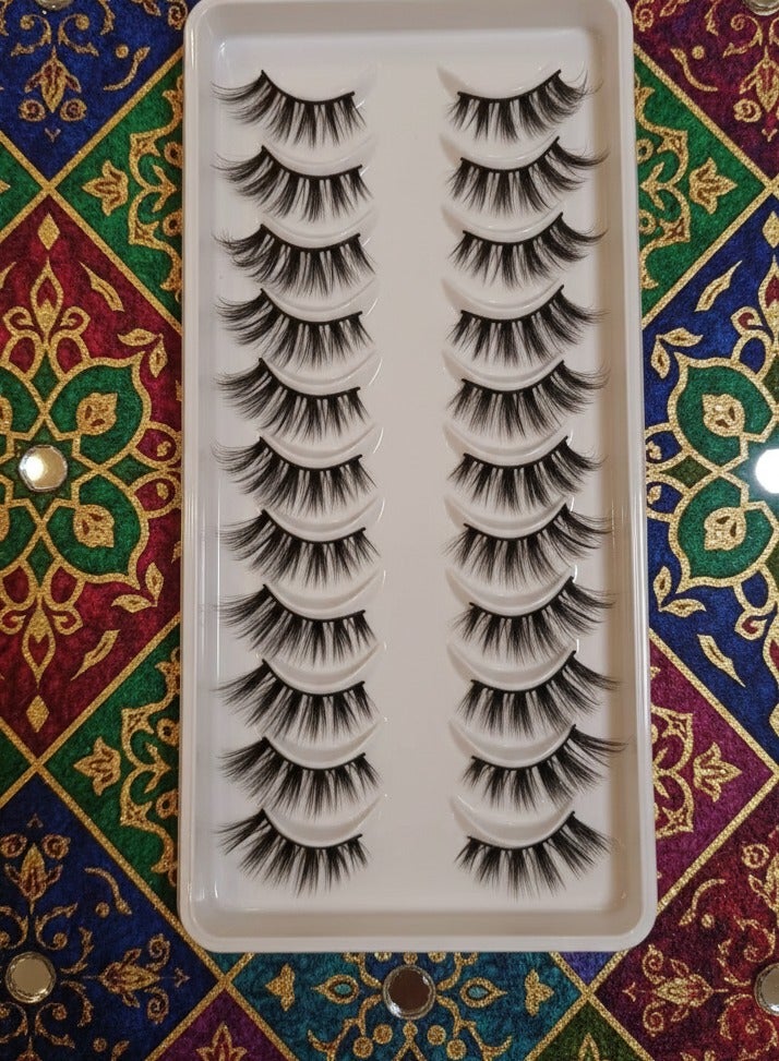 maffick 10 Pairs 3D Thick & Realistic False Eyelashes with Complete Professional Tool Kit - Lightweight Synthetic Fiber Lashes with Mascara Wands, Micro Swabs, Eye Pads & Tape - Image 1