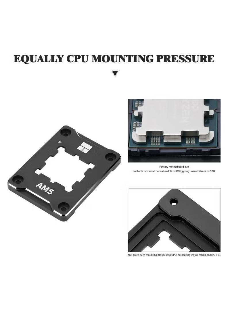 ASF-Black AM5 CPU Holder, Corrective Anti-Bending Fixing Frame, AM5 Full-fit Fixed Non-Marking Mounter, AM5 Anti-Bending Contact Frame, CPU Cooler Standard - Image 3