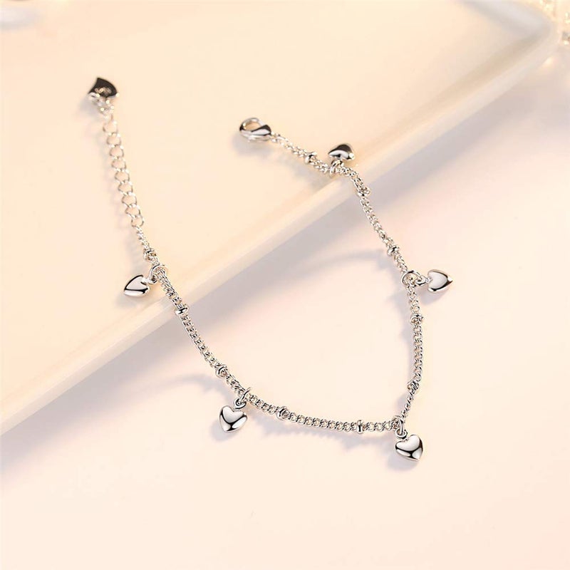 kelistom 925 Sterling Silver Bracelets for Women, Love Heart Charm Chain Bracelet Bangle Fashion Jewelry Gifts - Image 5