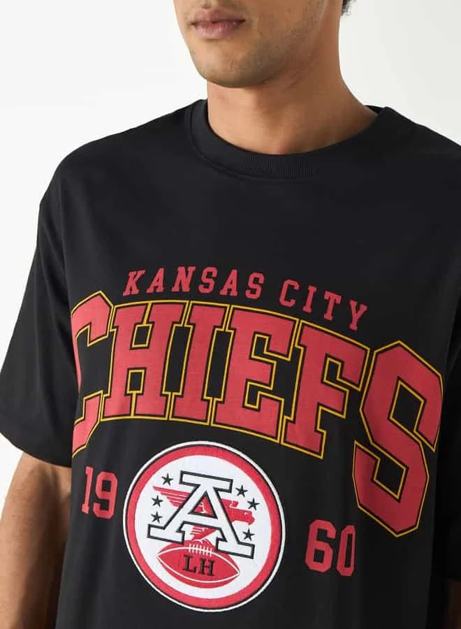 SP Characters The Kansas City Chiefs Print Crew Neck T-shirt with Short Sleeves