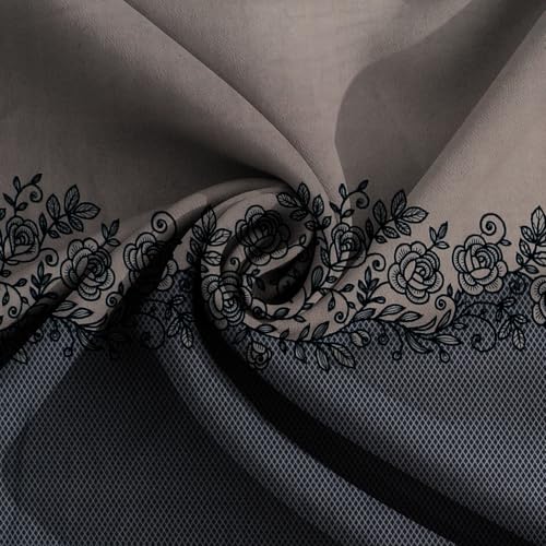 SHOMES Cotton Glace Cotton Floral Elastic Fitted Bedsheet with 2 King Size Pillow Covers | Double Bed with All Around Elastic, Fits Upto 8 Inches Mattress, Size 72 x 78 Inches (Coffee) 250 TC - Image 4