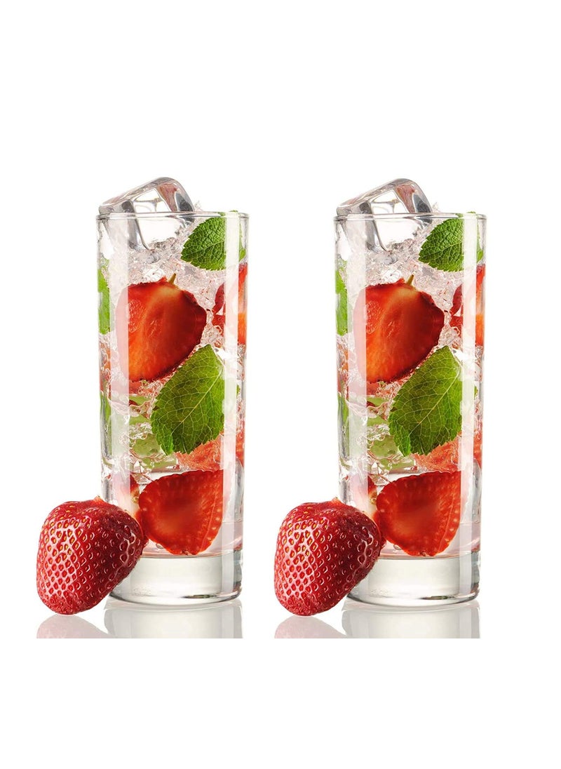 DD RETAILS DD Retails Water Highball Glass Set Clear Drinking Glasses Set 2  - Image 4