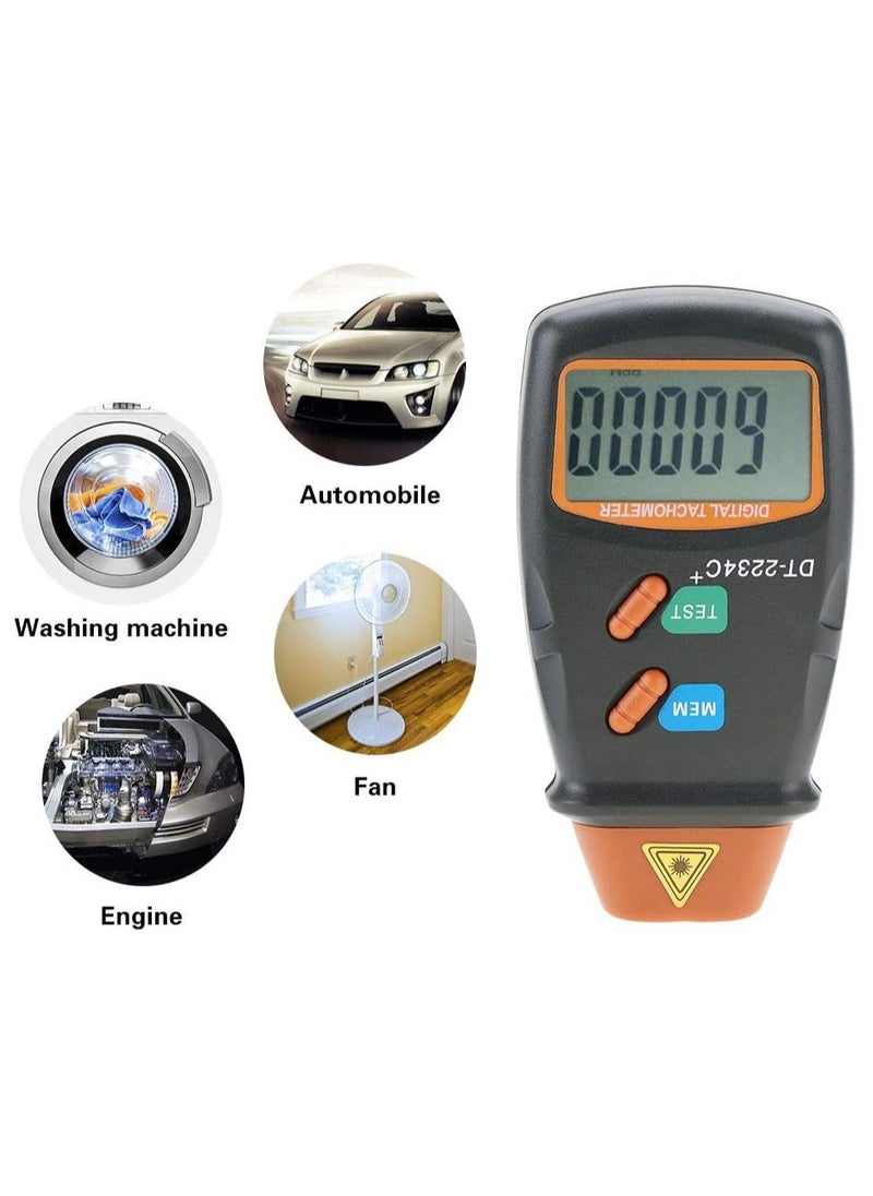 Generic - Digital Tachometer, DT-2234C + Non-Contact LCD Digital Photo Handheld Tachometer Mini RPM Test Meter - Image 1