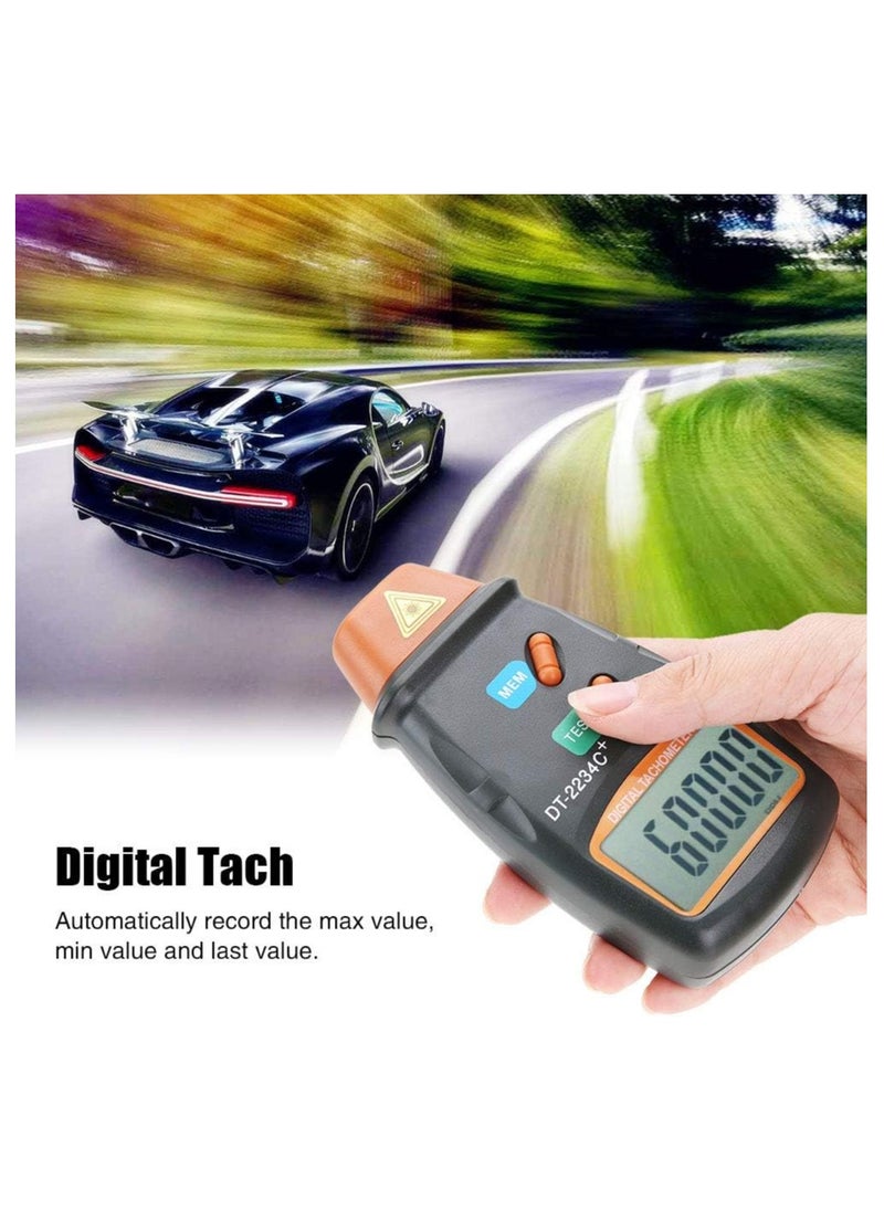 Generic - Digital Tachometer, DT-2234C + Non-Contact LCD Digital Photo Handheld Tachometer Mini RPM Test Meter - Image 1