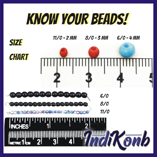 INDIKONB Black Opaque Coloured Small Glass Beads 6/0 4mm | 900 Count Round Craft Beads for Jewelry Making, Embroidery & Aari Work - Image 2
