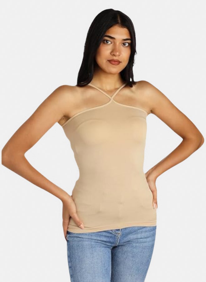 Silvy Lycra Donna Solid Tank Top For Women - Image 2