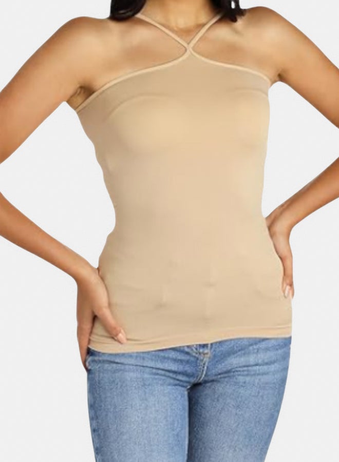 Silvy Lycra Donna Solid Tank Top For Women - Image 3