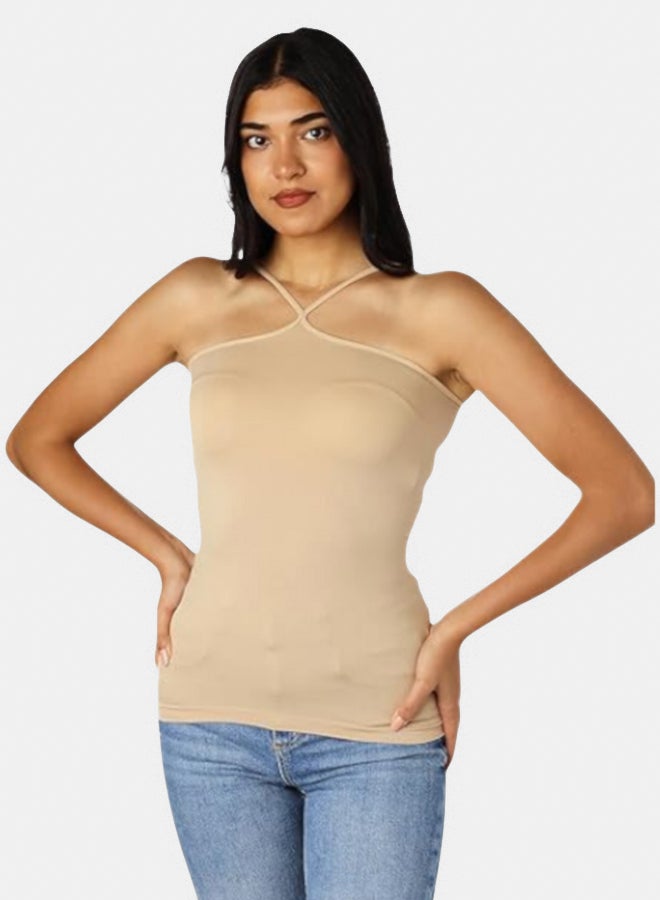 Silvy Lycra Donna Solid Tank Top For Women - Image 1