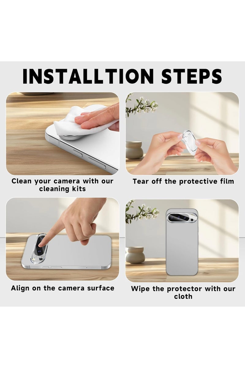 إيروريكس قطعتان لهواتف Pixel 7 وGoogle Pixel 10 و9 و9a Pro XL و8 و7 و6 و6A و7A و8A Fold، غشاء حماية لعدسة الكاميرا - Image 2