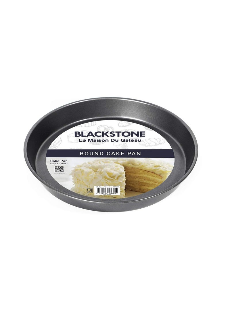 BLACKSTONE Nonstick Round Pizza Pan, 22.5 cm, Oven Safe Up to 230C, Carbon Steel Baking Tray for Pizza and Desserts, Grey - Image 2