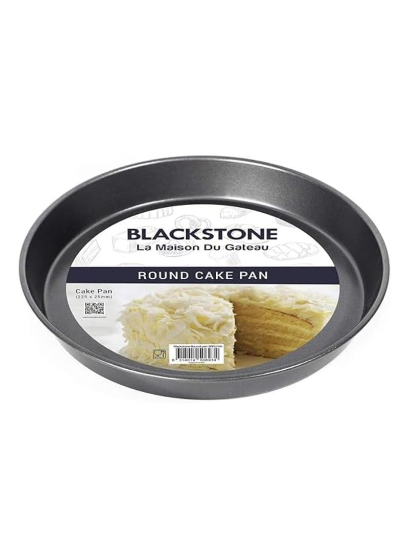 BLACKSTONE Nonstick Round Pizza Pan, 22.5 cm, Oven Safe Up to 230C, Carbon Steel Baking Tray for Pizza and Desserts, Grey - Image 2