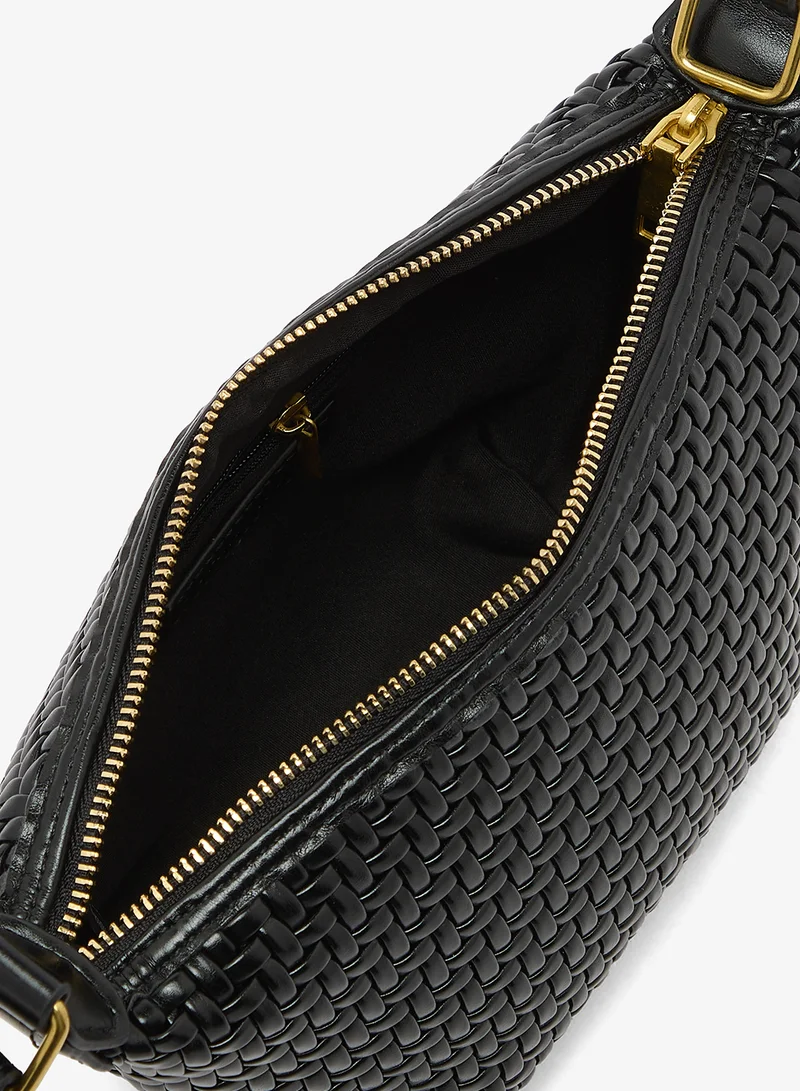 Glamorous BLACK Casual Woven Shoulder Bag for Women | Best Price UAE