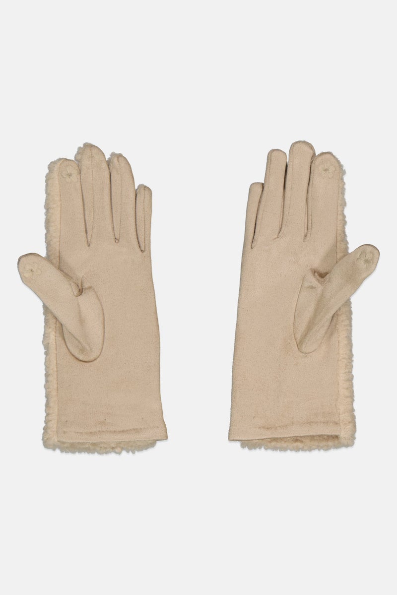 Canada Weather Gear Women 1 Pair Textured Gloves, Beige - Image 2