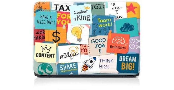 WALLTON - Motivational-B HD Quality Vinyl Laptop Skin Decal/Sticker Protector, Fits Dell, Hp, Lenovo, Toshiba, Acer, ASUS and for All Models Up to 11.6" - 15.6" Inch, Pack of 1 - Image 1