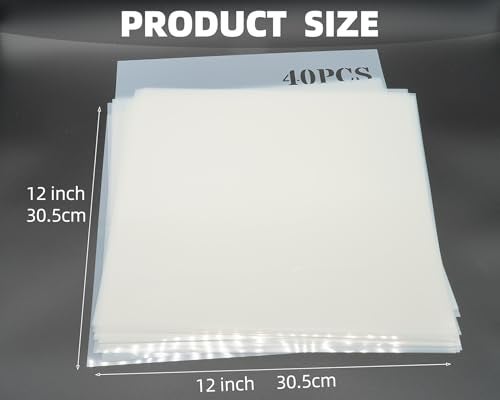 neglex 40PCS 4mil Blank Mylar Stencil Sheets12X12 inch Milky Translucent PET Blank Stencils SheetsTemplate Material for Cutting Machines Laser Cutting FoodSafe Craft Plastic - Image 3